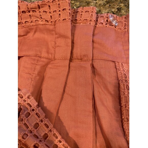 A New Day Tie Paper Bag Eyelet Shorts  - Coral - Size 10 - NWOT - Picture 3 of 11